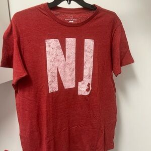New Jersey State of Mind Red Graphic Tee